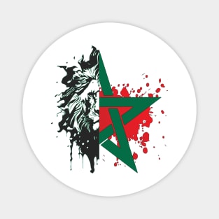 Proud Morocco Flag Gift Moroccan Lovers For Men's Women's Magnet